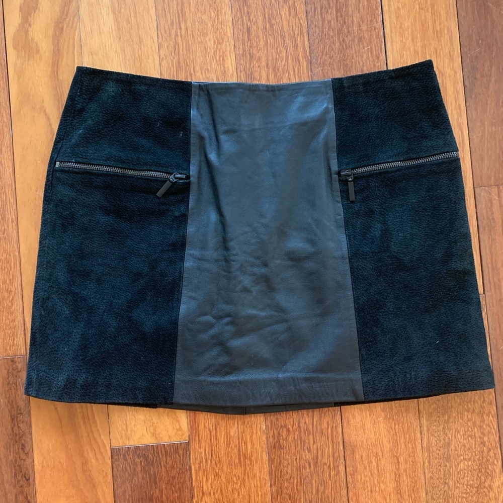 Urban Outfitters Black 100% Leather Skirt
